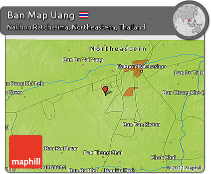 Physical 3D Map of Ban Map Uang
