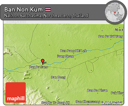 Physical 3D Map of Ban Non Kum