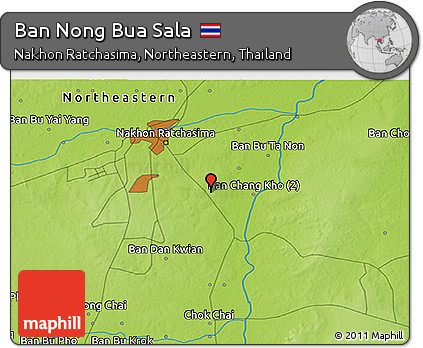 Physical 3D Map of Ban Nong Bua Sala