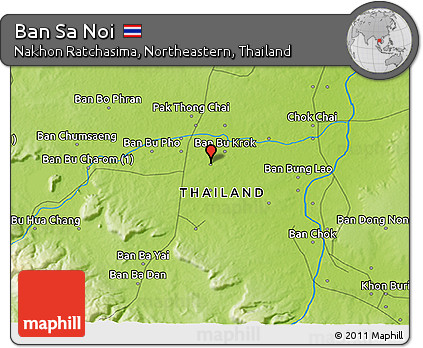 Physical 3D Map of Ban Sa Noi