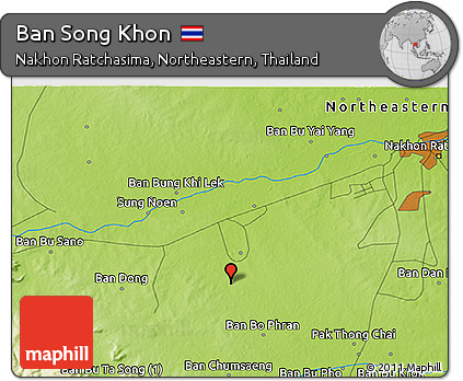 Physical 3D Map of Ban Song Khon