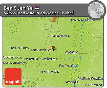 Physical 3D Map of Ban Suan Ya