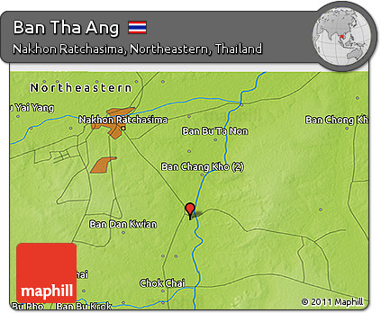 Physical 3D Map of Ban Tha Ang