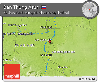 Physical 3D Map of Ban Thung Arun