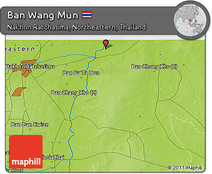 Physical 3D Map of Ban Wang Mun