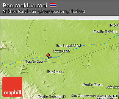 Physical 3D Map of Ban Maklua Mai