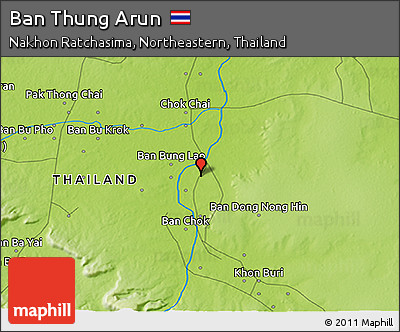 Physical 3D Map of Ban Thung Arun