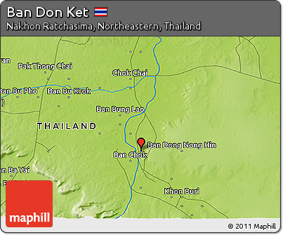 Physical 3D Map of Ban Don Ket