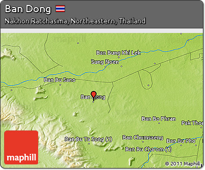 Physical 3D Map of Ban Dong