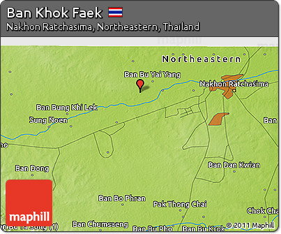 Physical 3D Map of Ban Khok Faek