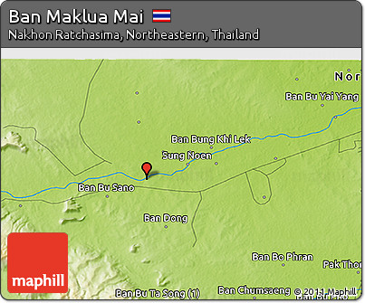 Physical 3D Map of Ban Maklua Mai