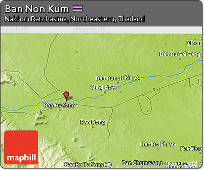 Physical 3D Map of Ban Non Kum