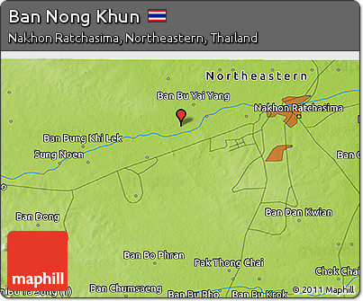 Physical 3D Map of Ban Nong Khun