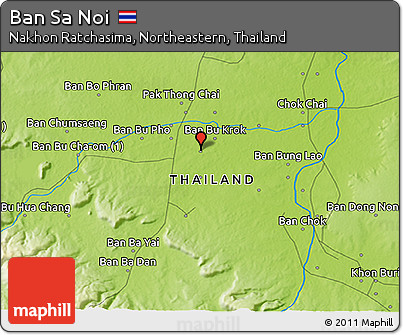 Physical 3D Map of Ban Sa Noi