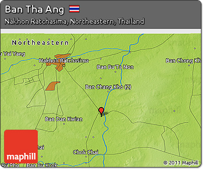 Physical 3D Map of Ban Tha Ang