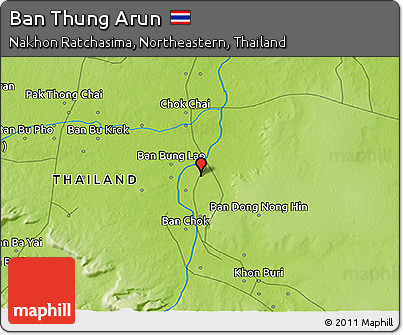 Physical 3D Map of Ban Thung Arun
