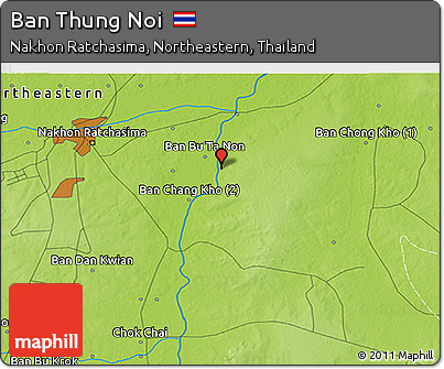 Physical 3D Map of Ban Thung Noi