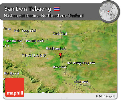 Satellite 3D Map of Ban Don Tabaeng