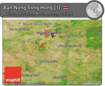Satellite 3D Map of Ban Nong Song Hong (1)