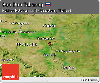 Satellite 3D Map of Ban Don Tabaeng