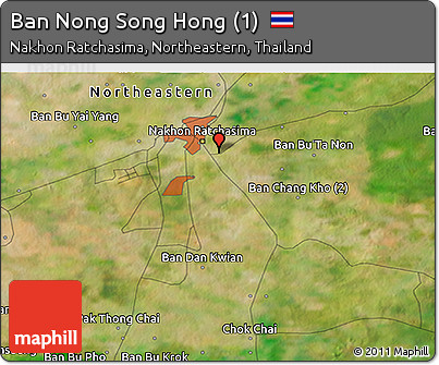 Satellite 3D Map of Ban Nong Song Hong (1)