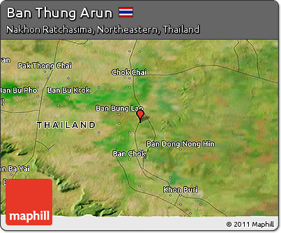Satellite 3D Map of Ban Thung Arun