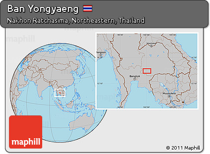 Gray Location Map of Ban Yongyaeng