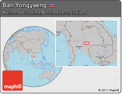 Gray Location Map of Ban Yongyaeng