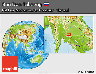 Physical Location Map of Ban Don Tabaeng