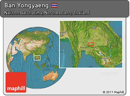 Satellite Location Map of Ban Yongyaeng