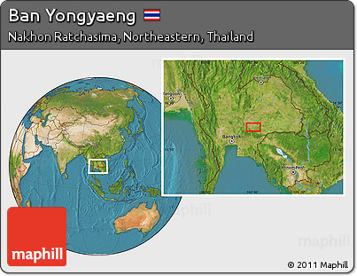 Satellite Location Map of Ban Yongyaeng