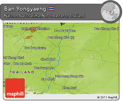 Physical Panoramic Map of Ban Yongyaeng