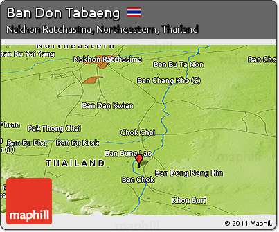 Physical Panoramic Map of Ban Don Tabaeng
