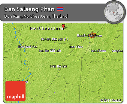 Physical 3D Map of Ban Salaeng Phan