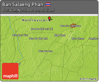 Physical 3D Map of Ban Salaeng Phan