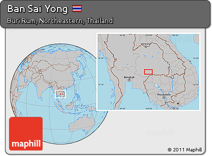 Gray Location Map of Ban Sai Yong