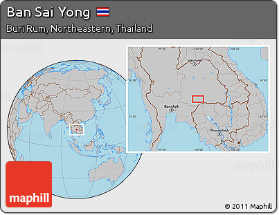 Gray Location Map of Ban Sai Yong