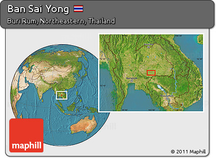 Satellite Location Map of Ban Sai Yong