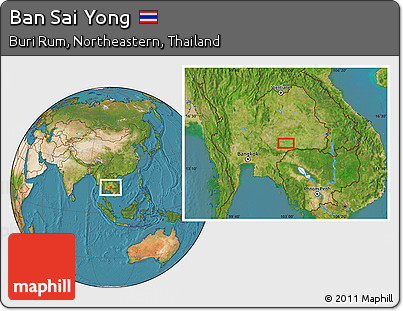 Satellite Location Map of Ban Sai Yong