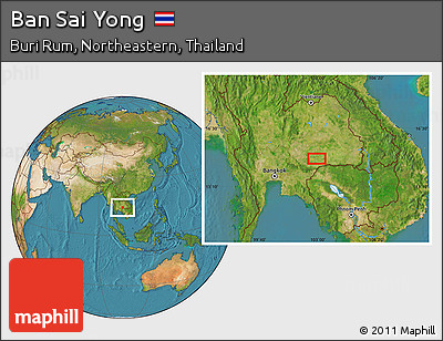 Satellite Location Map of Ban Sai Yong