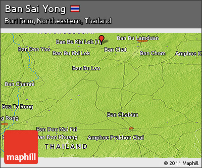 Physical Panoramic Map of Ban Sai Yong