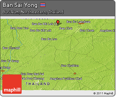 Physical Panoramic Map of Ban Sai Yong