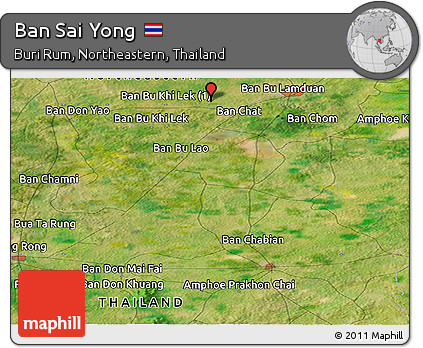 Satellite Panoramic Map of Ban Sai Yong