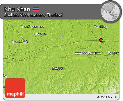Physical 3D Map of Khu Khan