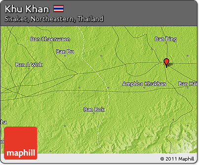 Physical 3D Map of Khu Khan