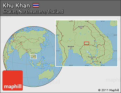 Savanna Style Location Map of Khu Khan