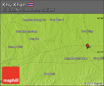 Physical Map of Khu Khan