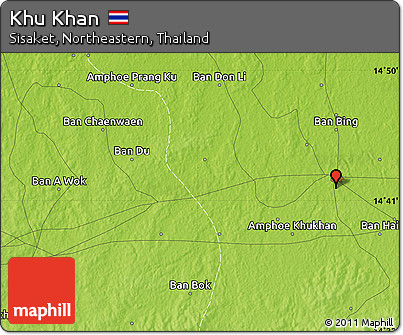 Physical Map of Khu Khan