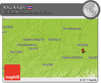 Physical Panoramic Map of Khu Khan
