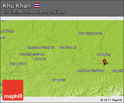 Physical Panoramic Map of Khu Khan